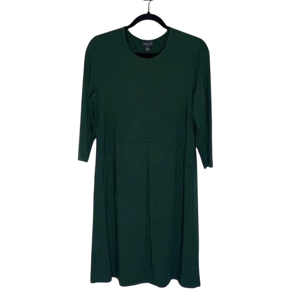 J. Jill Wearever Collection Emerald Green Dress Women’s Medium Long Sleeve